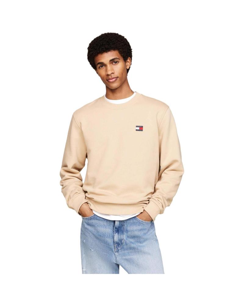 SUDADERA TOMMY HILFIGER CREW NECK BEIGE PARA HOMBRE BEIGE