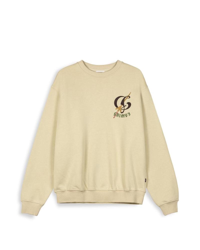 SUDADERA GRIMEY THE LOWER DEPTHS TOCHKA VINTAGE CREWNECK BEIGE CRM-CREAM CRM-CREAM