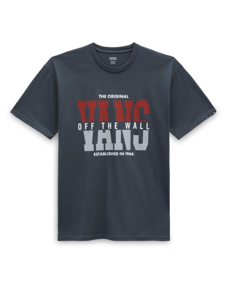 CAMISETA VANS OFF THE WALL STACKLETIC-B INDIGO VN000AF8IND GRIS