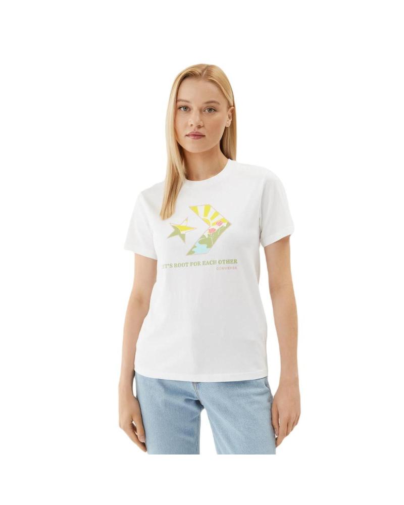 CAMISETA CONVERSE STAR CHEVRON INFILL BLANCA 10025214-A01 BLANCO