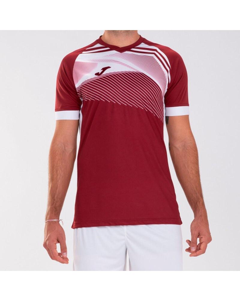 CAMISETA DE MANGA CORTA JOMA SUPERNOVA II PADEL 101604-672 ROJO BURDEOS PARA HOMBRE ROJO