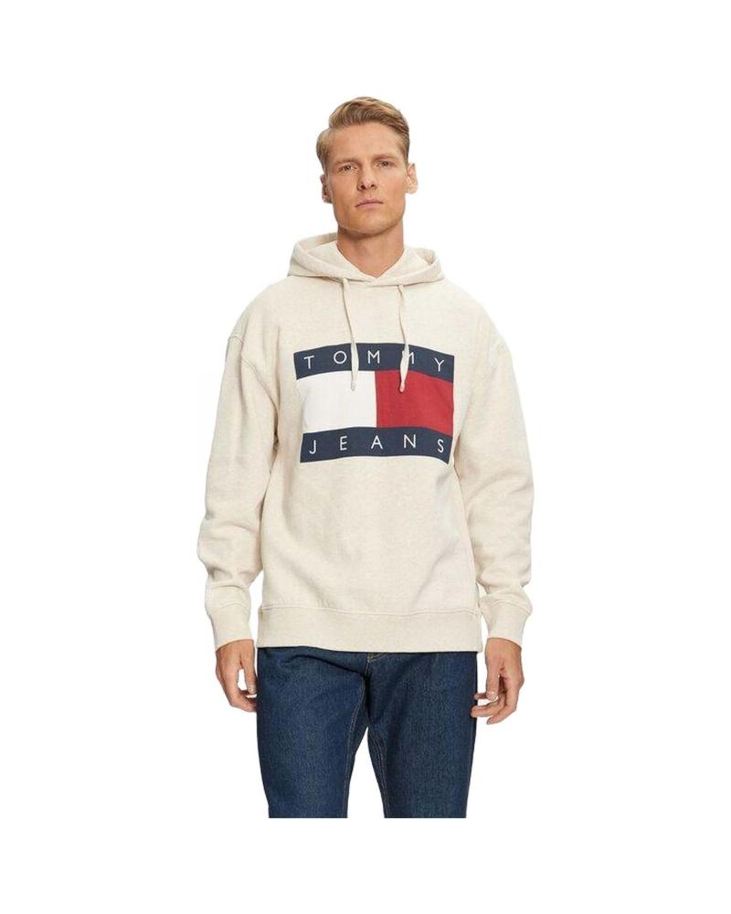TOMMY HILFIGER SUDADERA CON CAPUCHA LOGO FLAG BEIGE BEIGE