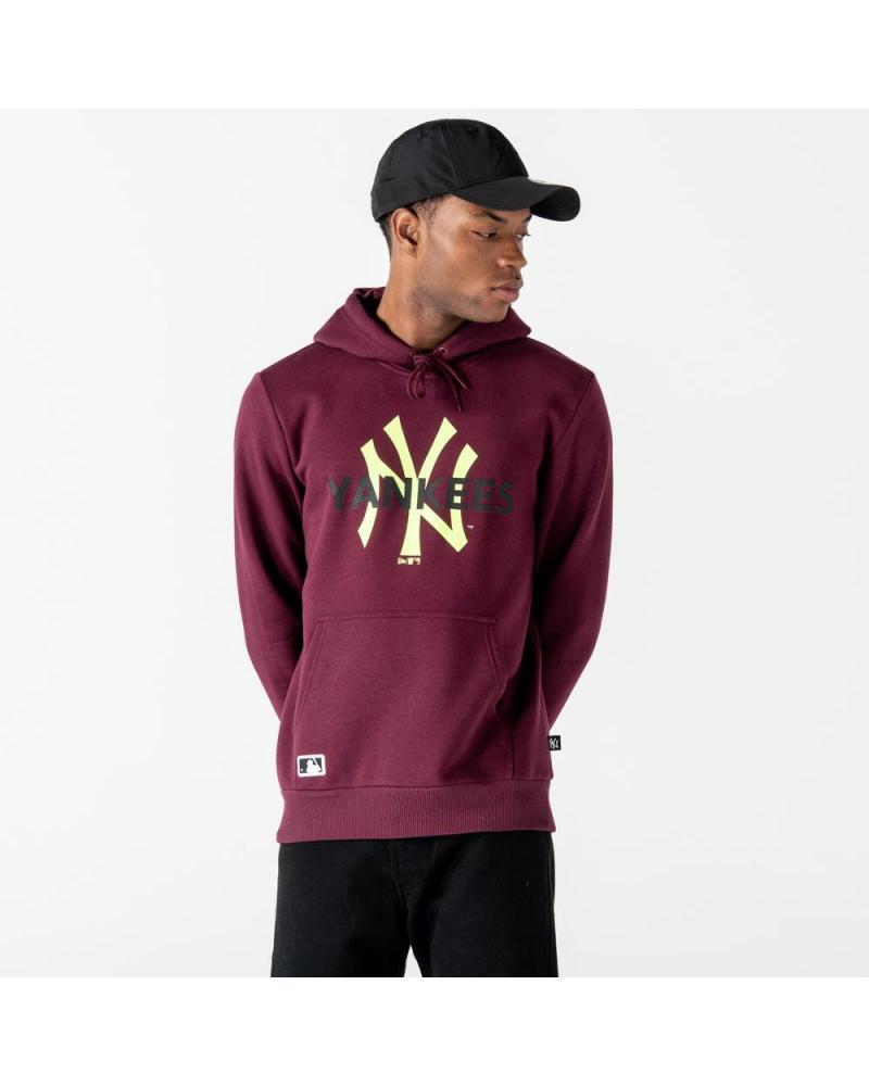 SUDADERA NEW ERA MLB PO HOODY NEW YORK YANKEES 12195437 BURDEOS ROJO