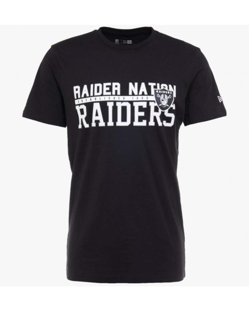 CAMISETA NEW ERA NFL LAS VEGAS RAIDERS WORDMARK STACKED NEGRA NEGRO