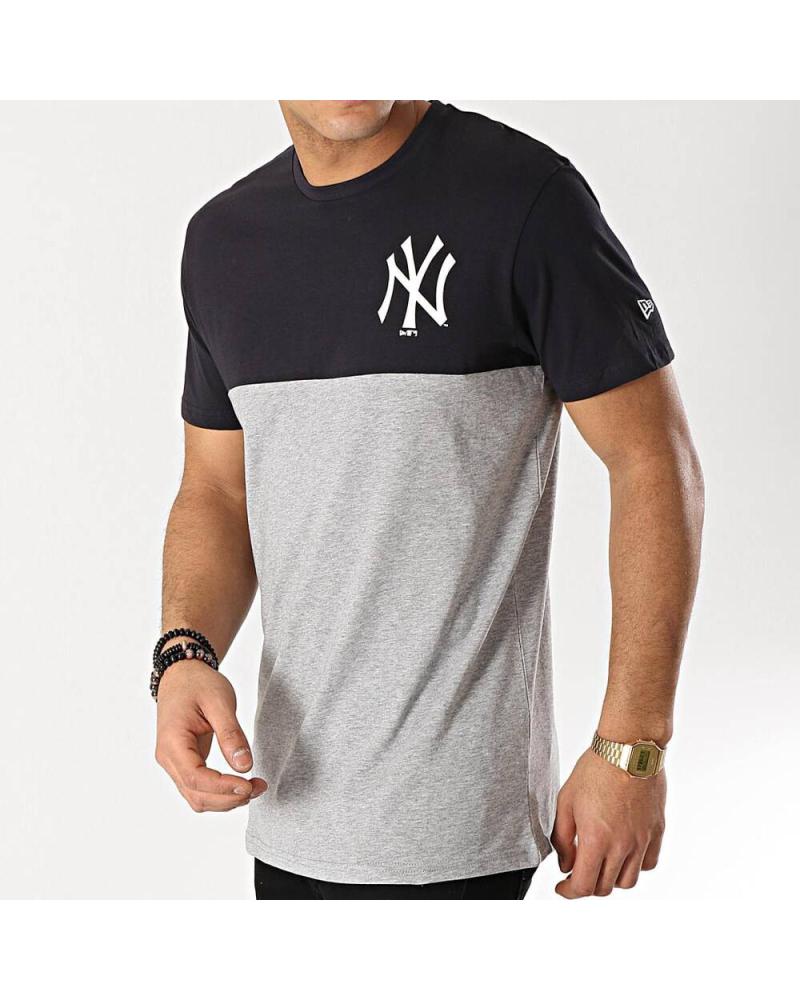 CAMISETA NEW ERA MLB COLOUR BLOCK YANKEES GRIS AZUL MARINO - MODELO 11860154 MULTICOLOR