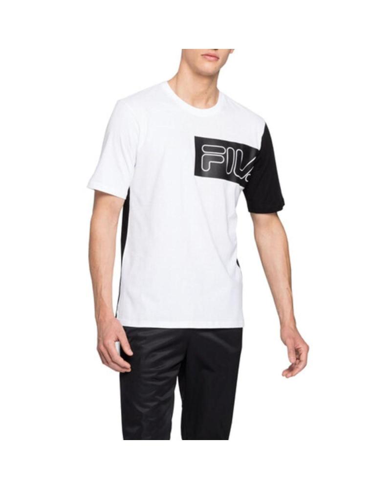 FILA CAMISETA LAZAR 683089 E08 BLOQUES BLANCO Y NEGRO BLANCO