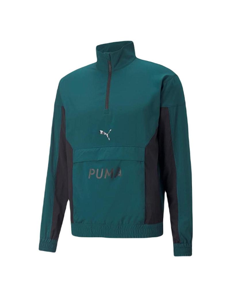PUMA SUDADERA FIT WOVEN 1/2 ZIP VERDE - REF. 522129-24 MULTICOLOR