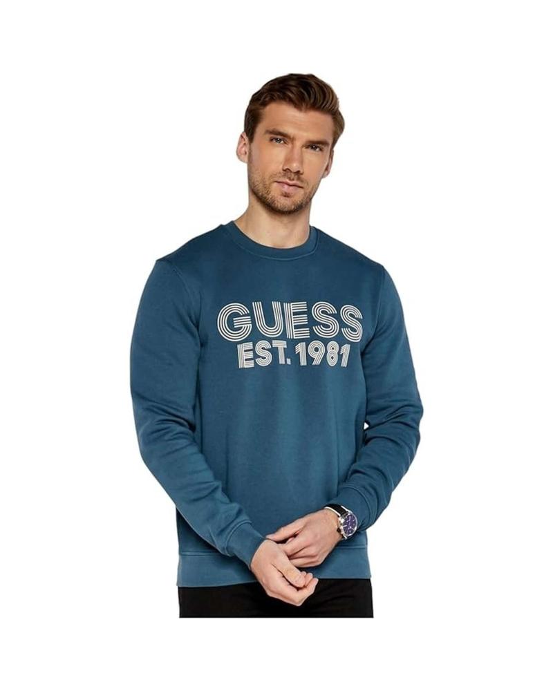 SUDADERA GUESS BEAU SWEATSHIRT AZUL AZUL
