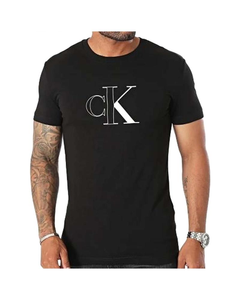 CAMISETA CALVIN KLEIN OUTLINE MONOLOGO NEGRA NEGRO