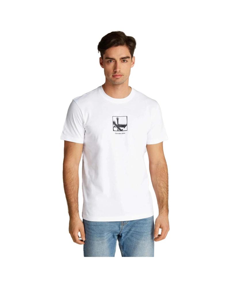 CAMISETA CALVIN KLEIN GRID BOX TEE BLANCA BLANCO