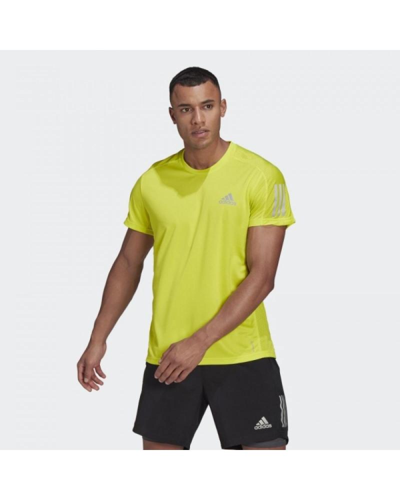 ADIDAS CAMISETA DE RUNNING OWN THE RUN GJ9965 FLUORESCENTE AMARILLA AMARILLO