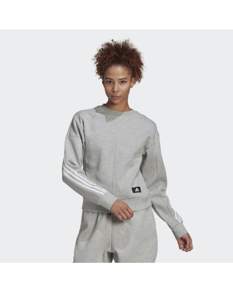 SUDADERA ADIDAS W FI 3S CREWNECK GJ5447 GRIS PARA MUJER GRIS