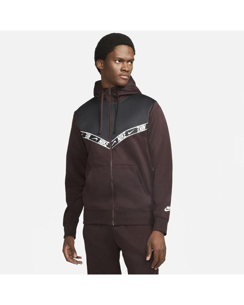 SUDADERA CON CAPUCHA NIKE NSW REPEAT PK FZ DM4672-203 MARRÓN NEGRO MARRóN