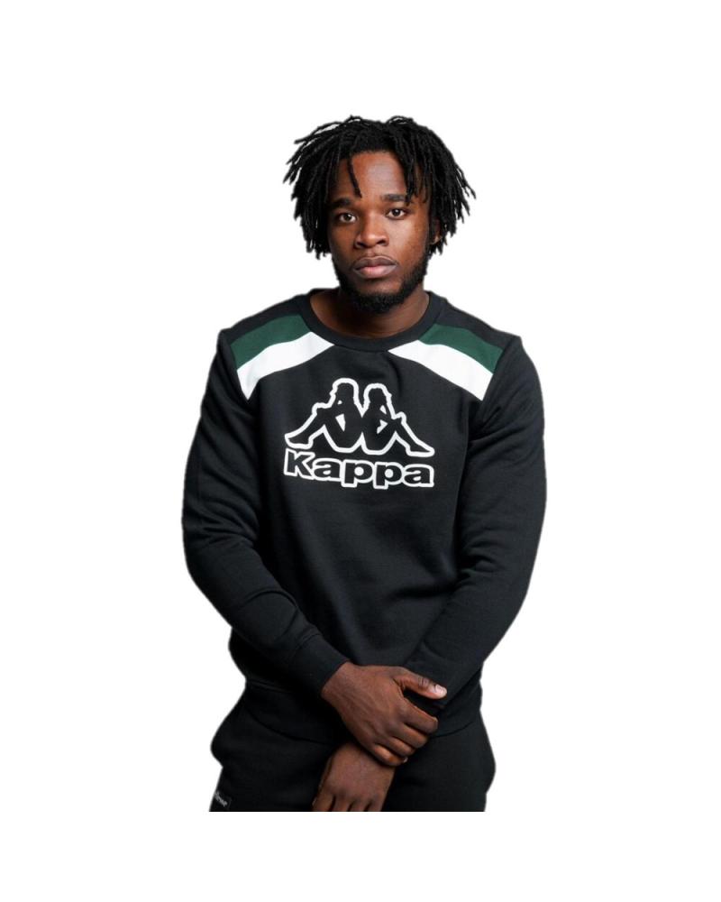 SUDADERA KAPPA CURY 34112XW-005 NEGRA MULTICOLOR MULTICOLOR