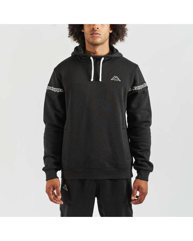 SUDADERA KAPPA ITOPO CON CAPUCHA NEGRA - REF. 32146EW-005 MULTICOLOR