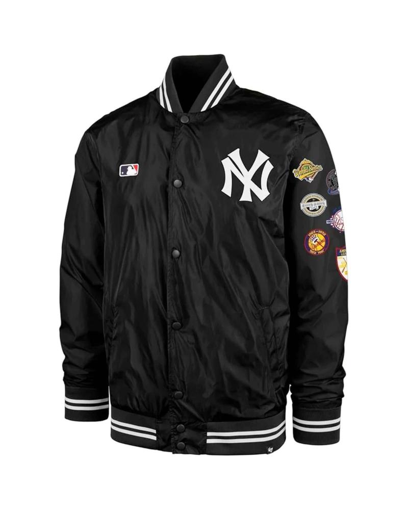 CHAQUETA BOMBER 47 BRAND NEGRA NEGRO