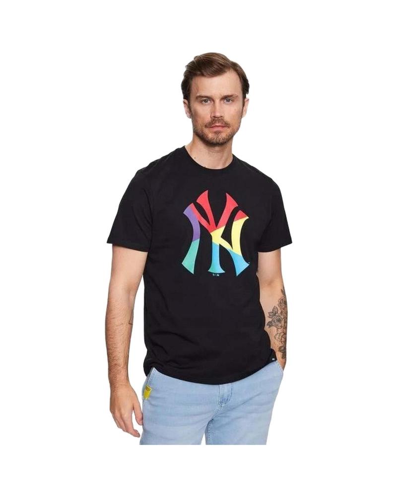 47 BRAND CAMISETA JET BLACK NY YANKEES LOGO MULTICOLOR NEGRA NEGRO