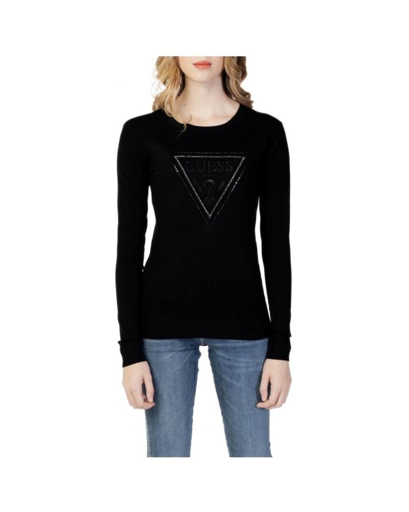 JERSEY GUESS LEA RN LS SWTR NEGRO NEGRO
