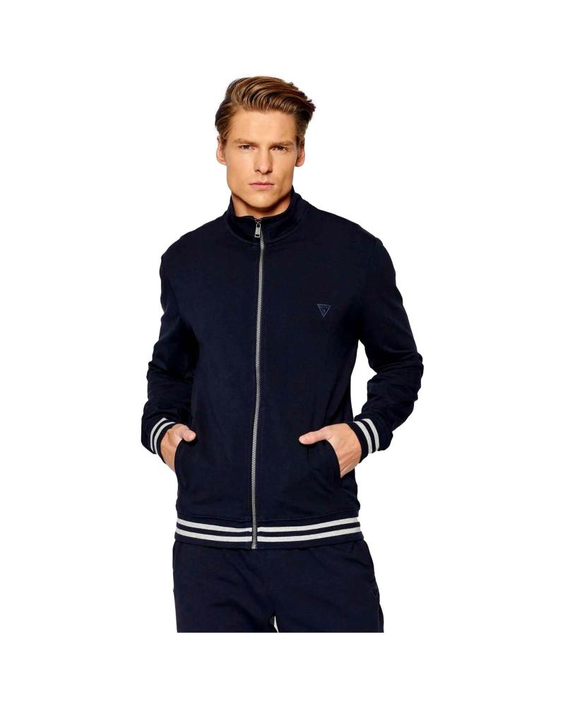 SUDADERA GUESS AL TRUCK FLEECE AZUL AZUL