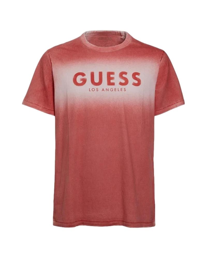 GUESS CAMISETA FRANTIC TEE ROJA CON EFECTO DEGRADADO ROJO
