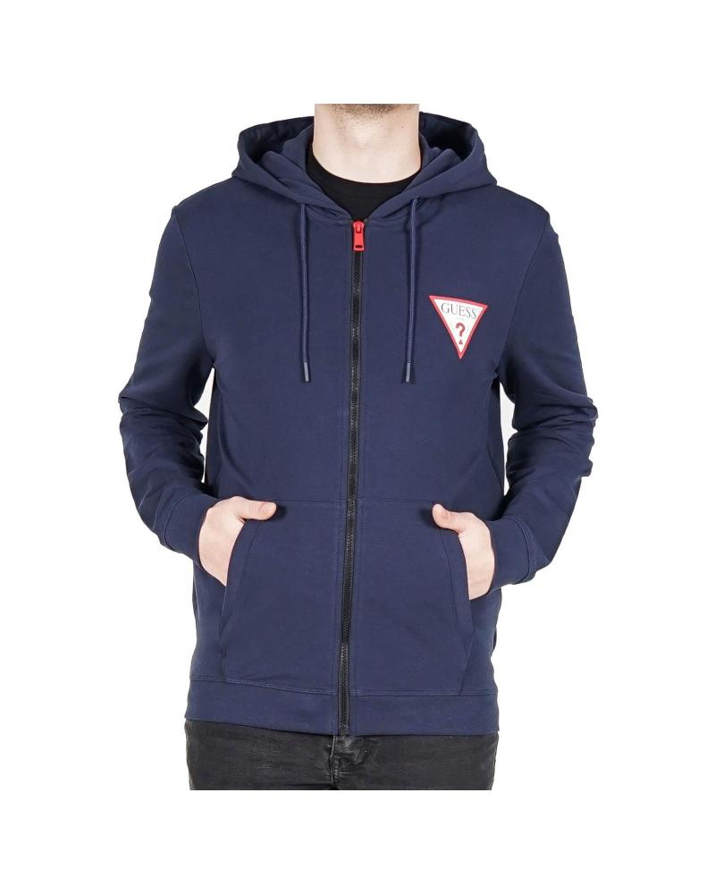 GUESS SUDADERA CON CREMALLERA AZUL AZUL