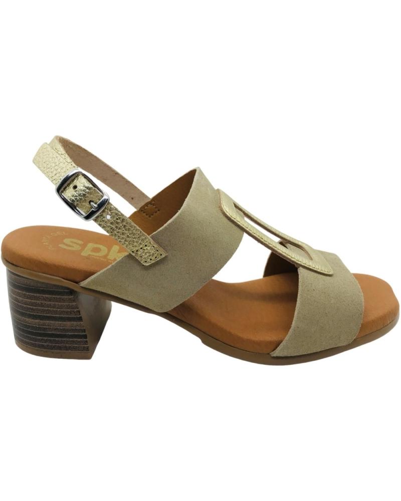de SPK SANDALIA TACON PIEL MUJER 2556 PLATINO