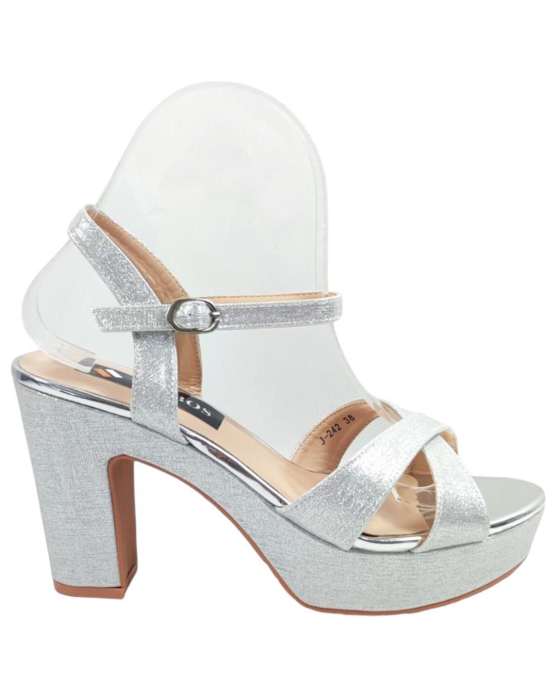 TIMBOS SANDALIA TACON FIESTA MUJER PLATA 131421 PLATEADO