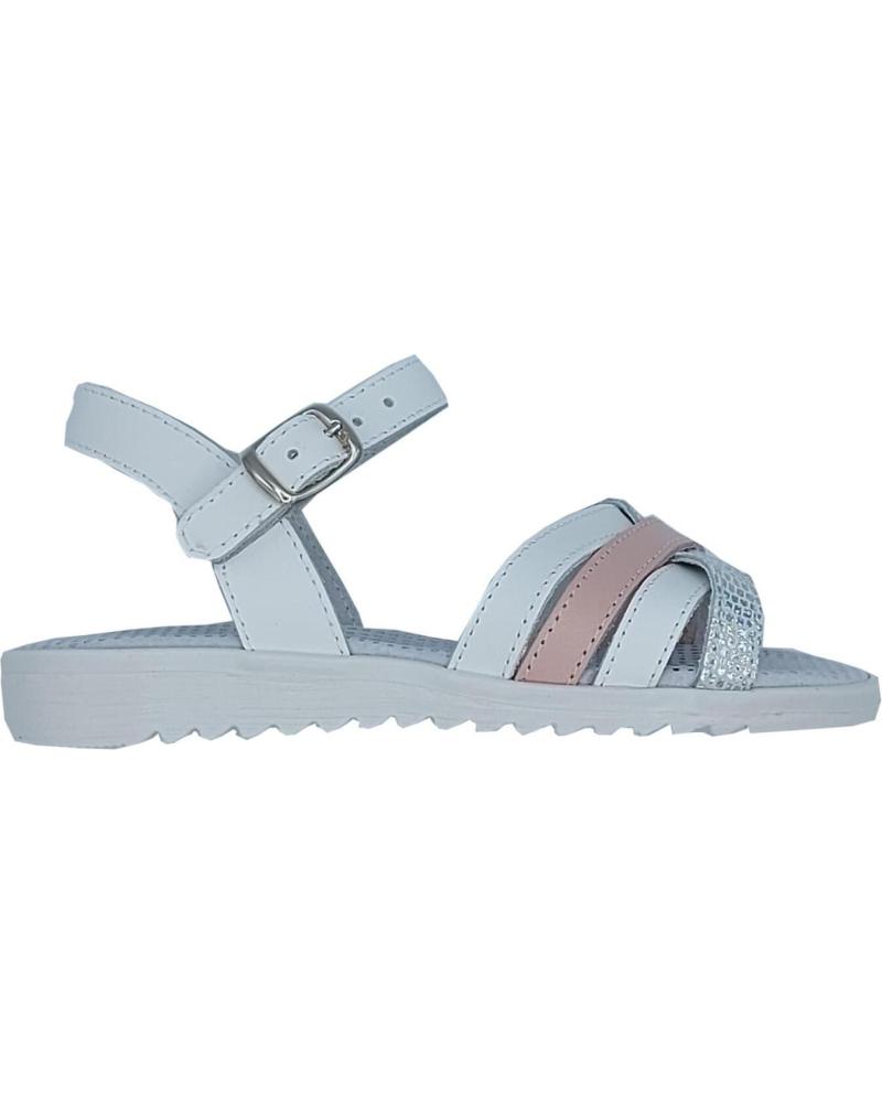 de HURAN SANDALIA PIEL NINA BLANCO