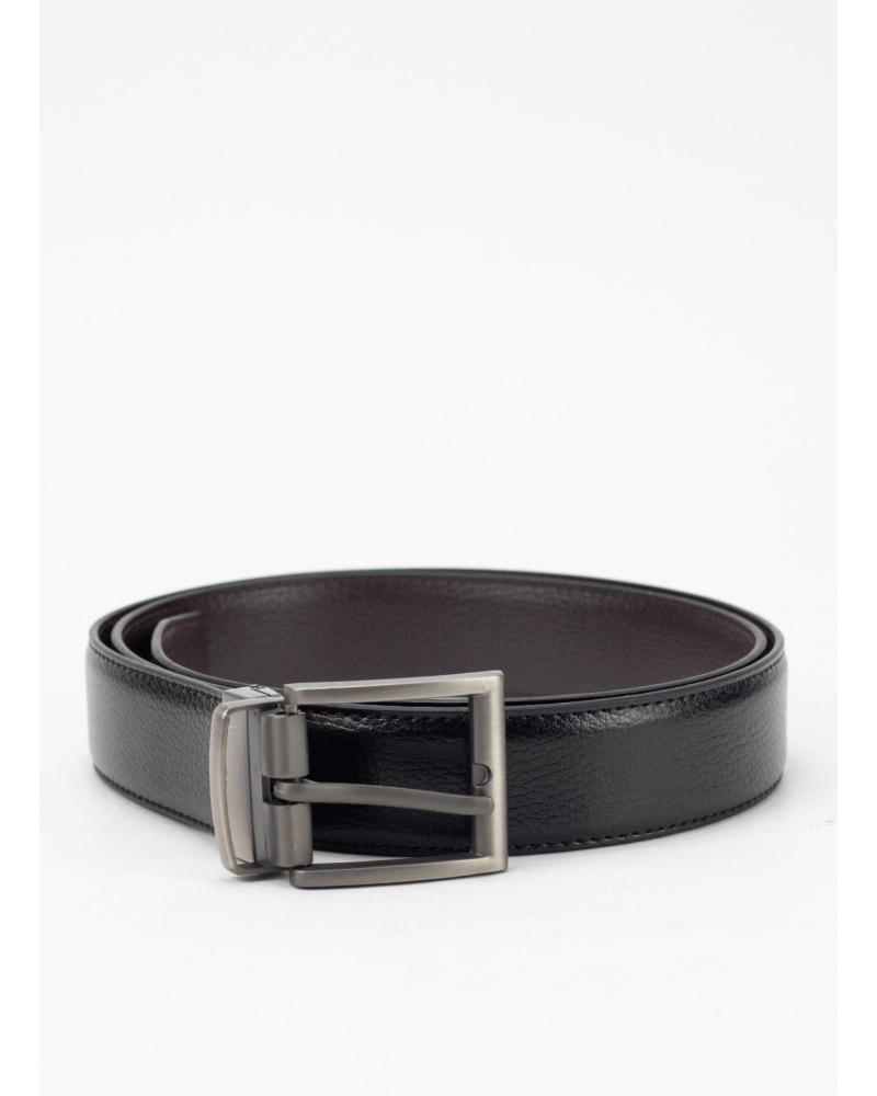 CINTURÓN REVERSIBLE KESLEM CON HEBILLA MATE NEGRO/MARRÓN NEGRO