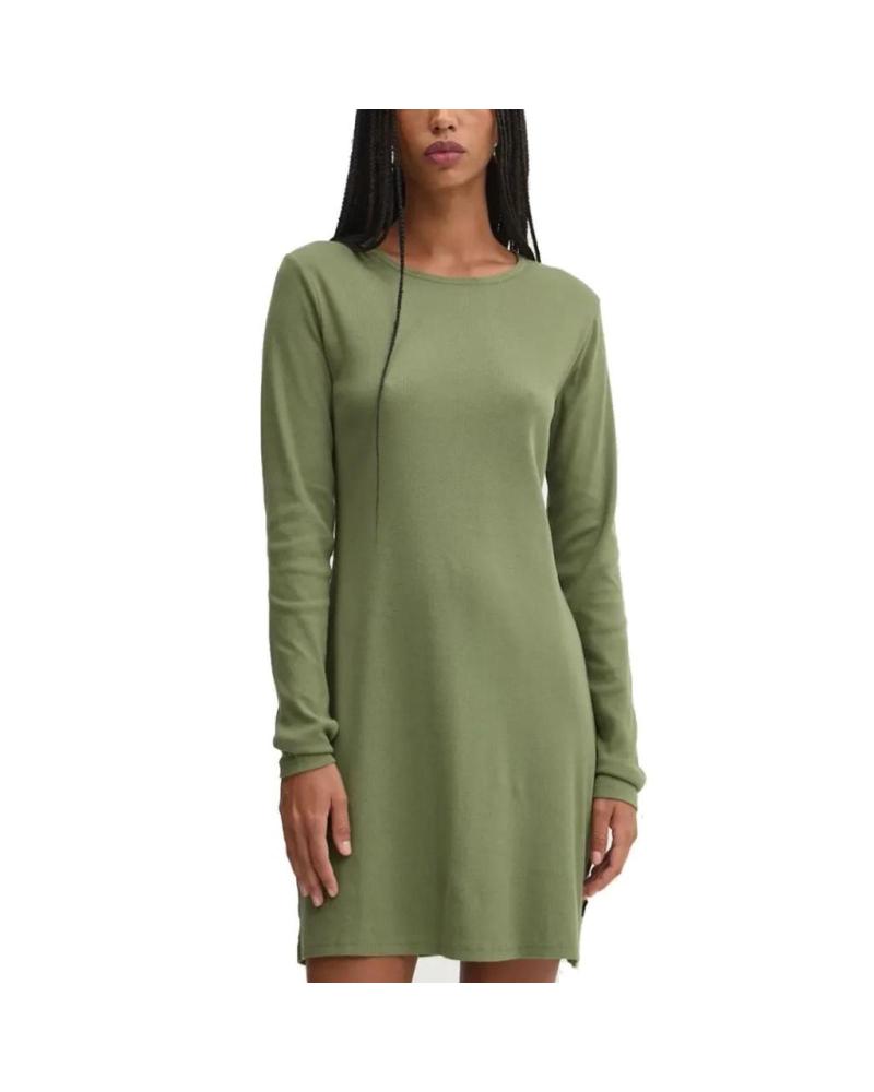 VESTIDO VANS DREW RIB LS OLIVINE - MANGA LARGA ACANALADO OLIVINE