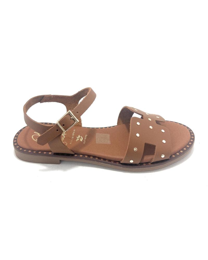 OH MY SANDALS SANDALIA PIEL REMACHES H NEGRO