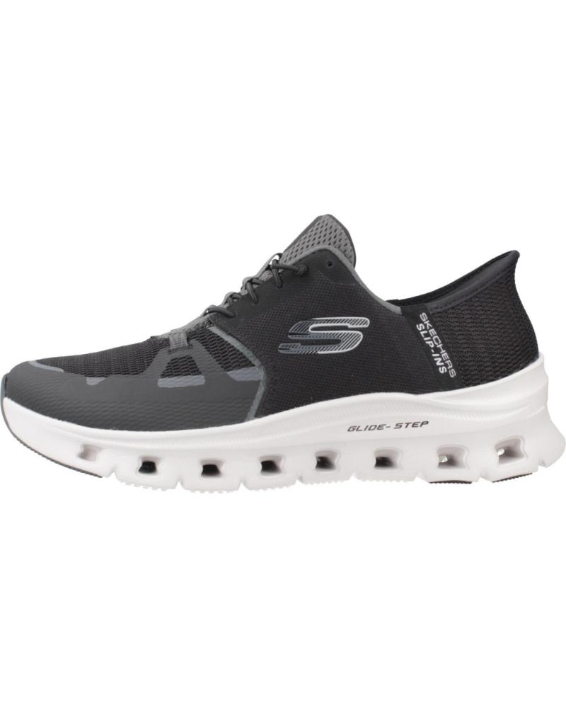 SKECHERS GLIDE STEP 150420-BKCC ? ZAPATILLAS CASUAL NEGRAS PARA MUJER NEGRO
