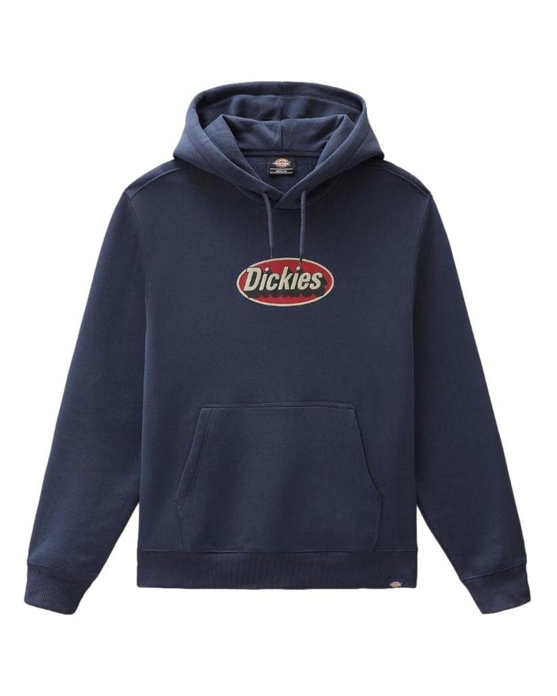 SUDADERA CON CAPUCHA DICKIES AZUL MARINO CON LOGO OVALADO AZUL