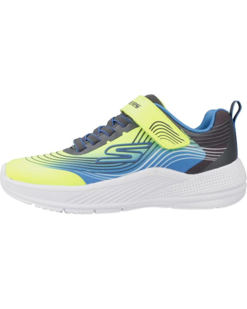 SKECHERS MICROSPEC ADVANCE V25 ZAPATILLAS AMARILLO AZUL FLÚOR YLBL