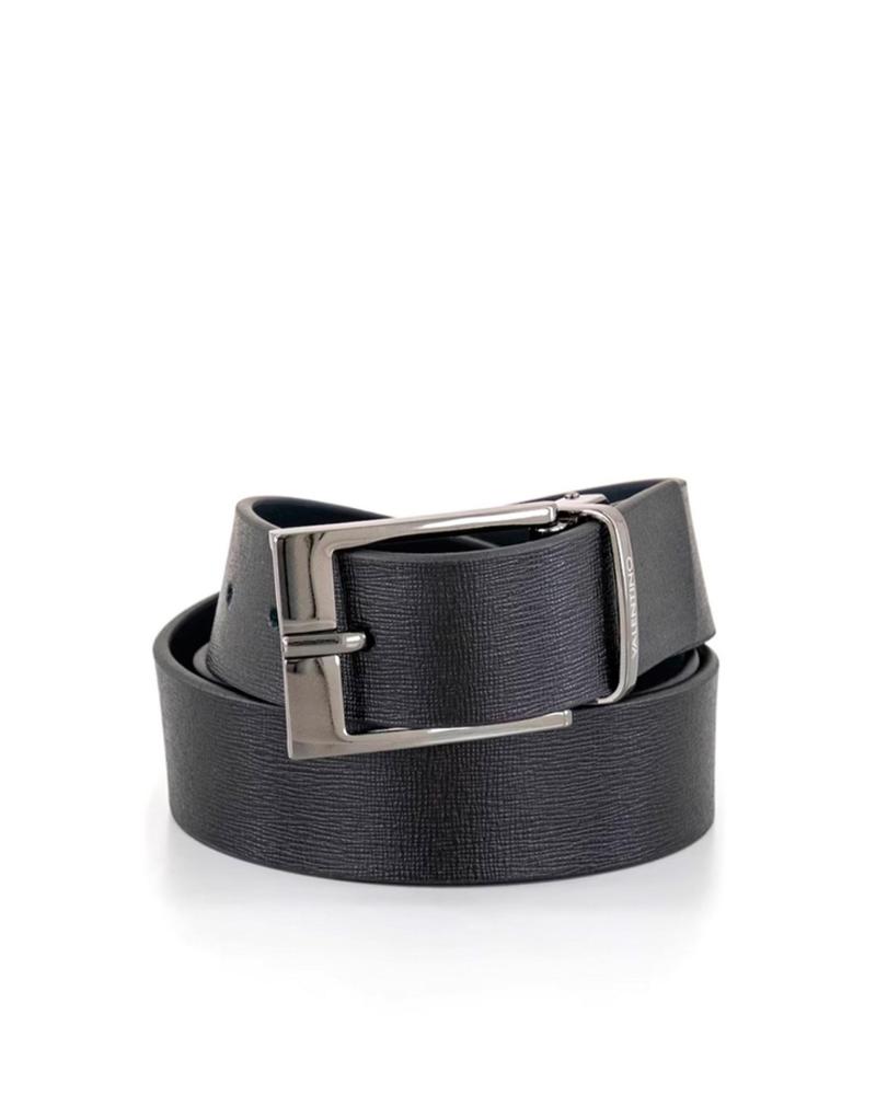 CINTURÓN REVERSIBLE VALENTINO BAGS NEGRO CON HEBILLA METÁLICA NEGRO