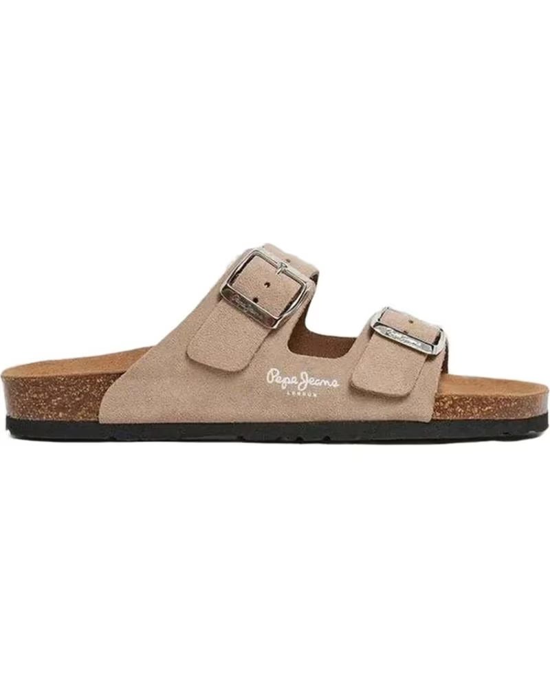 Sandalias Pepe Jeans Oban Suede Beige Mujer Blanco – imagen 4