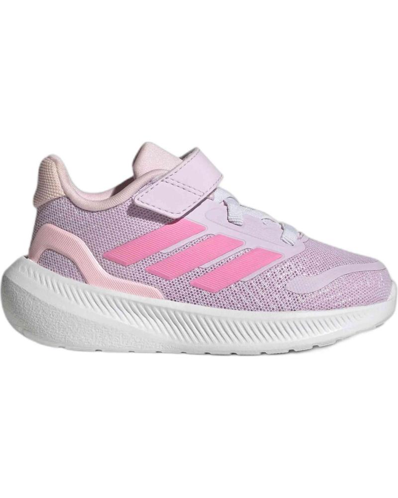 ZAPATILLAS ADIDAS RUNFALCON 5 EL I BEBÉ VELCRO LAVANDA-ROSA ROSA