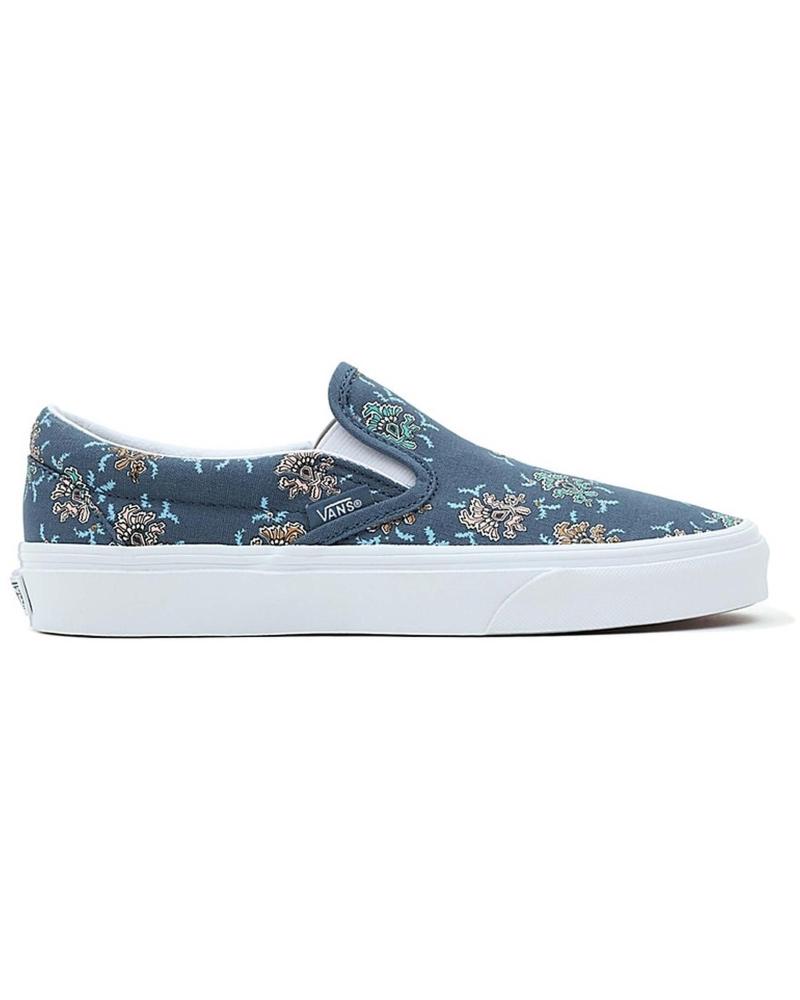 VANS OFF THE WALL MOCASINES VANS OLD SKOOL PARA HOMBRE, DISEÑO FLORAL AZUL AZUL