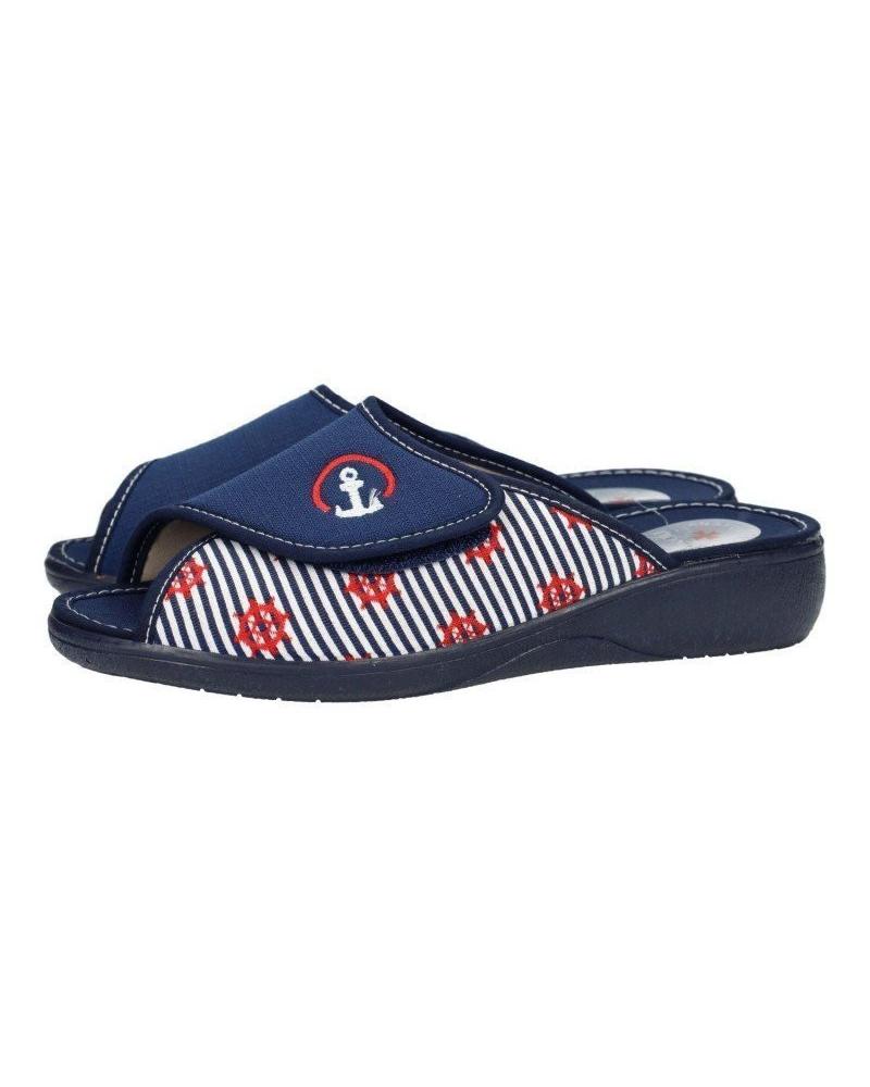 de BONADONA ZAPATILLA ABIERTA VELCRO CASA AZUL