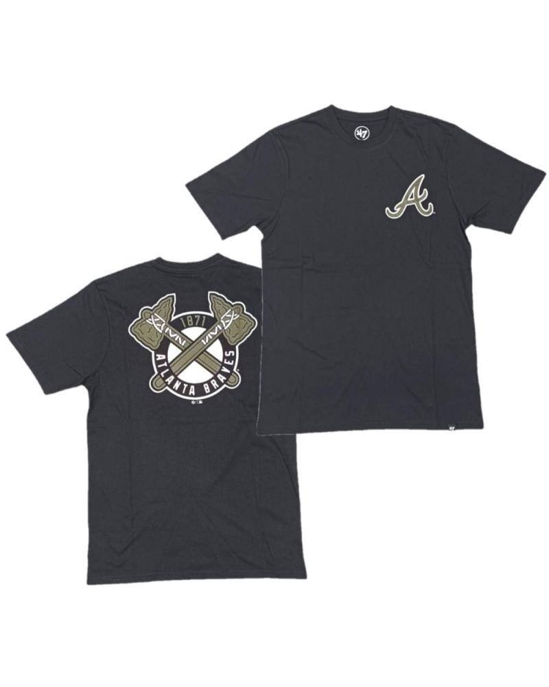 47 BRAND CAMISETA ATLANTA BRAVES BB001TMBECT627615JK NEGRA NEGRO