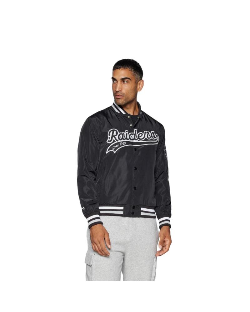 CHAQUETA VARSITY FANATICS LAS VEGAS RAIDERS NEGRA 00SH-03P5 NEGRO