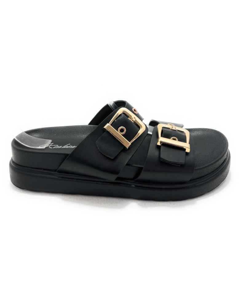 de KISS LEISS SANDALIA HEBILLAS CONFORT RELAX NEGRO