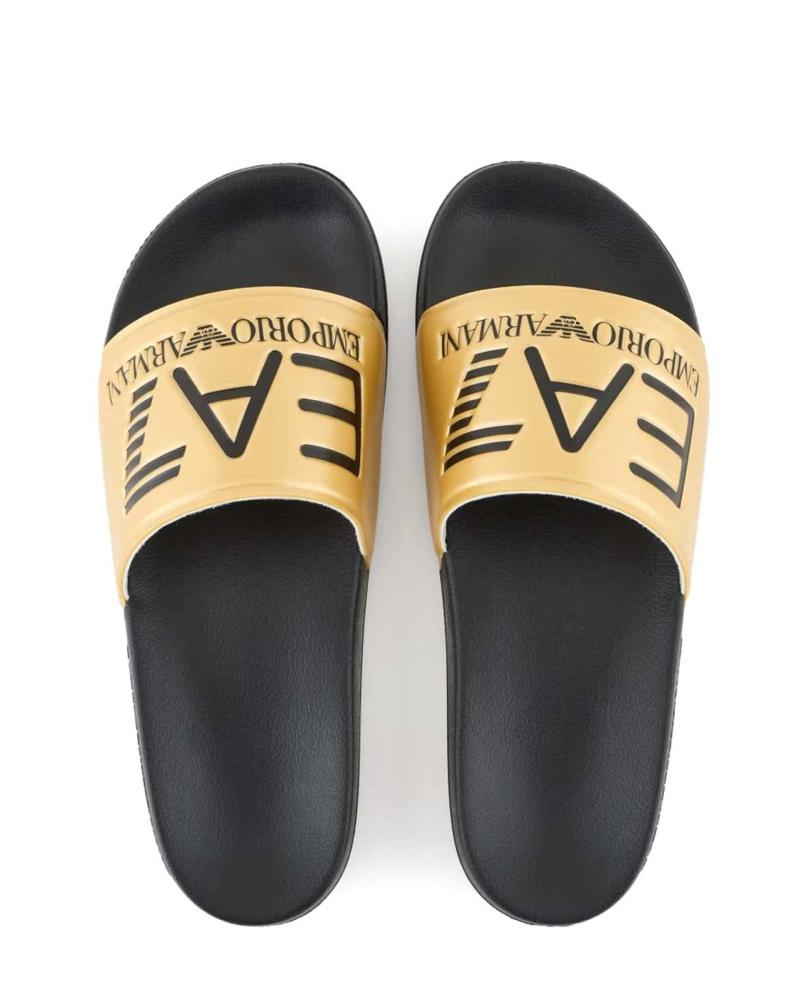 Chanclas de Hombre EMPORIO ARMANI - CHANCLAS DORADAS PARA HOMBRE - SCARPE BEACH DORADO