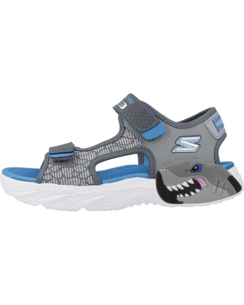 SKECHERS SANDALIAS NINO MODELO CREATURE-SPLASH COLOR GRIS CCBL