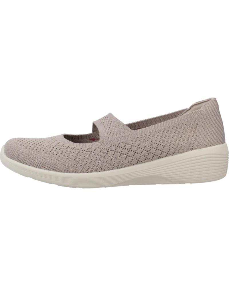 SKECHERS ARYA: BAILARINAS DE CONFORT BEIGE TPE