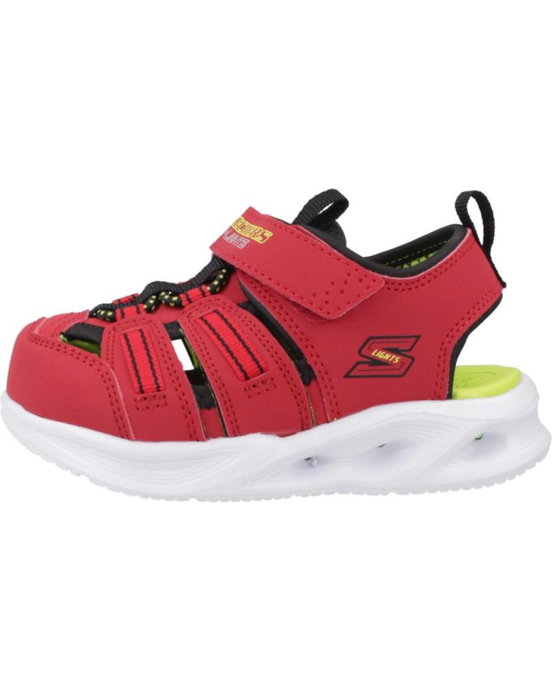 SKECHERS SANDALIAS NINO MODELO HYPER COAST COLOR ROJO RDBK