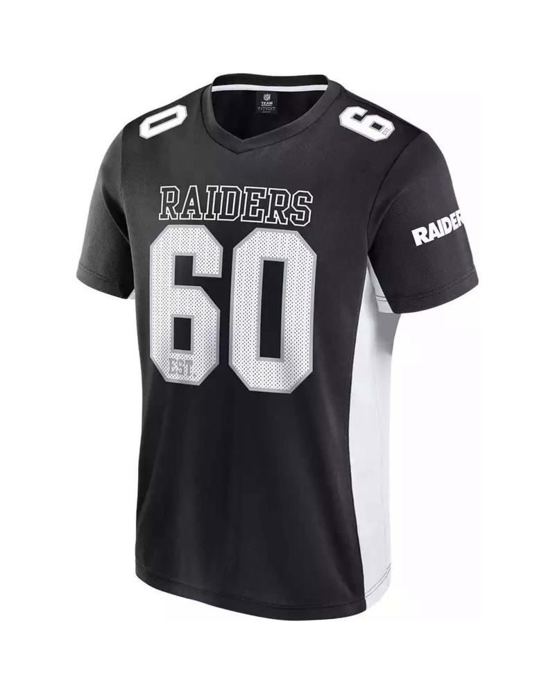 CAMISETA FANATICS NFL LAS VEGAS RAIDERS #60 NEGRA HOMBRE NEGRO