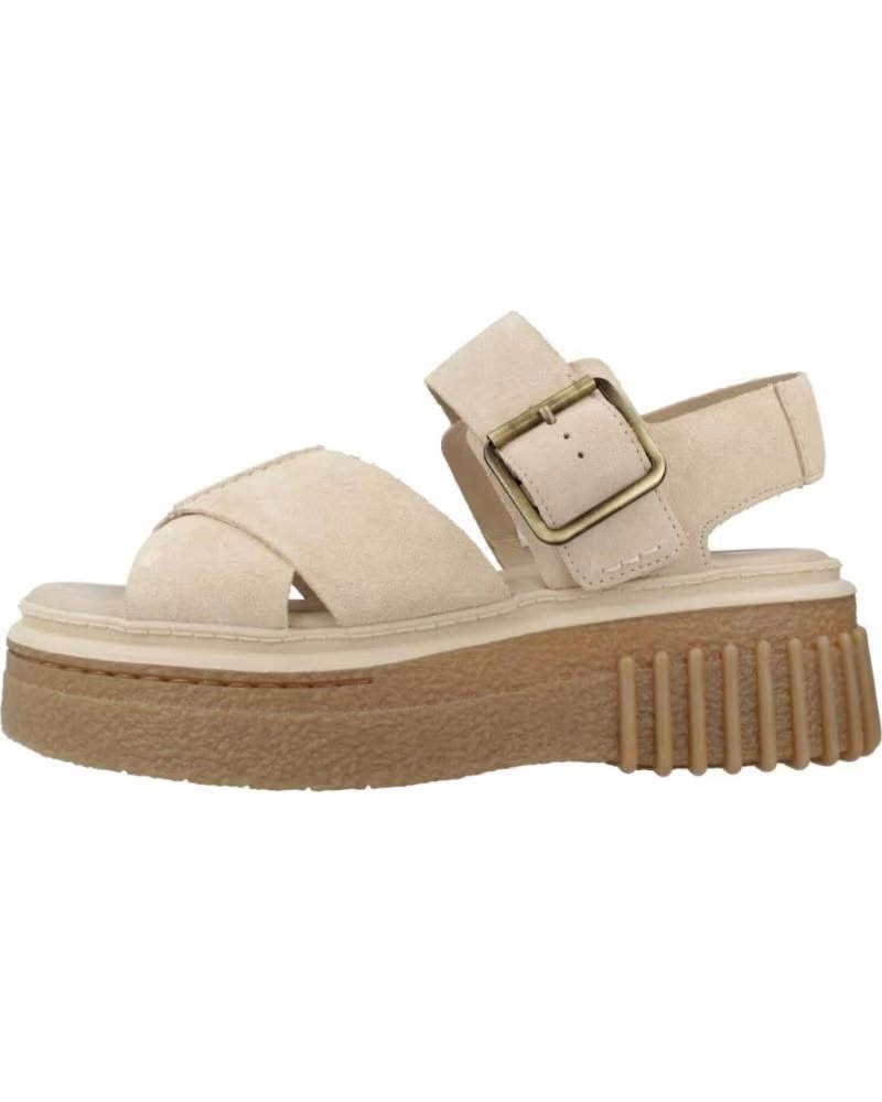 Clarks Sandalias Mujer Modelo Evamar Wish Color Marron Claro Ecru
