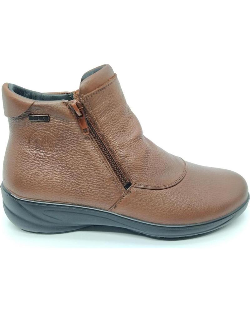 de G COMFORT - BOTIN DE MUJER PLANTILLA EXTRAIBLE TRANSPAREN COGNAC