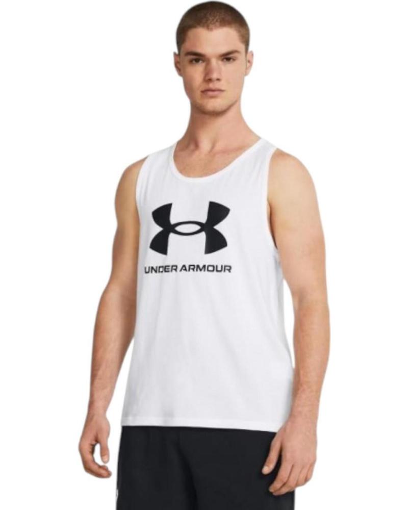 UNDER ARMOUR CAMISETA TIRANTES SPORTSTYLE LOGO 1382883 BLANCO BLANCO